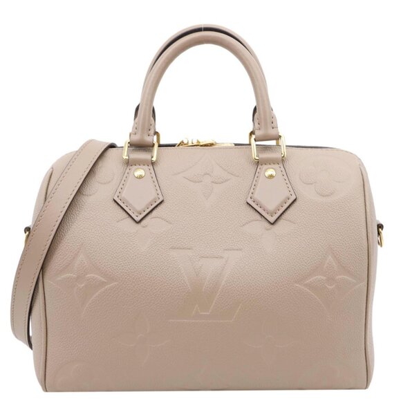 Louis Vuitton  Speedy Bandouliere 25 Monogram Empreinte Shoulder Bag Beige - Picture 1 of 14